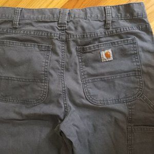 CARHARTT SLIM FIT CRAWFORD WOMENS 10 REG GREY UTILITY CARPENTER PANTS